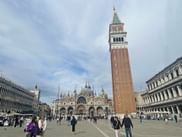St. Mark's Square in Venice with the sights around the square.