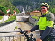 Mr Hieke on the Alpe-Adria Cycle Path
