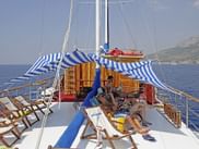 Sonnendeck der MS Mirabela