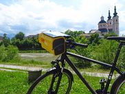 Bike with view of church