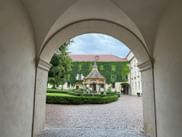 View of the inner courtyard of the Neustift monastery