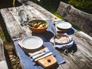 Bovec Käse als Jause auf meinem Holztisch