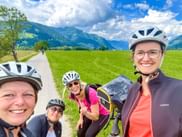 Cycling group takes a selfie in Zell am See