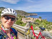 Radfahrerin Selfie Llucalacri Mallorca