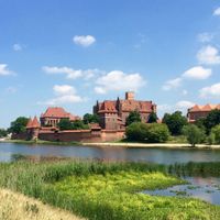 Die Marienburg am Fluss Nogat