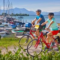 Radfahrer in Gstadt am Chiemsee