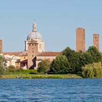 View over the lake to Mantova