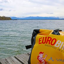 Eurobike Satteltasche am Steeg vom Starnberger See abgelegt
