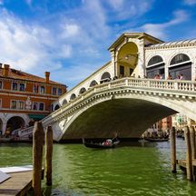 Venedig mit Blick auf die Rialtobrücke