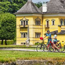 Cyclists in Hellbrunn