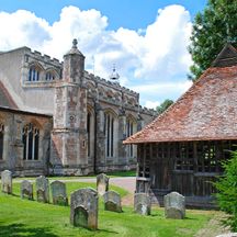 Bergholt church and bell cage