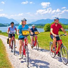 Radfahrer auf der Tour von München zum Gardasee