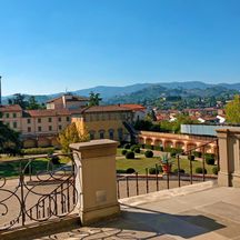Blick von der Villa Medici auf Poggio a Caiano