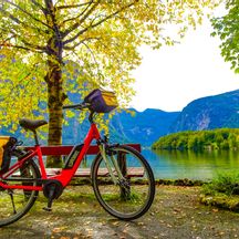 Fahrrad am Hallstättersee