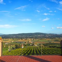 Terrasse vom Weingut Chiorri