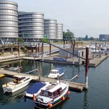 Blick auf den Hafen in Duisburg