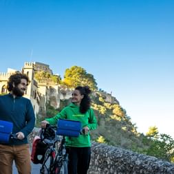 Radfahrer Castillo de Xativa