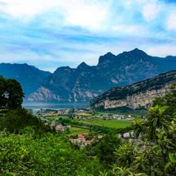 Landscape with Lake Garda in the background