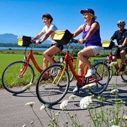Eurobike cyclists on cycle path near Lake Königssee