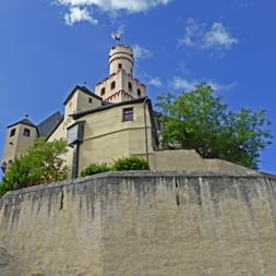 View of Marksburg Castle in Braubach