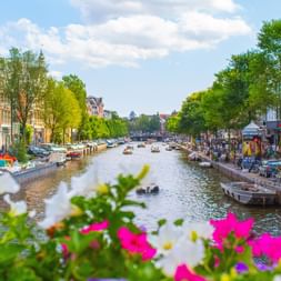 One of the canals of Amsterdam