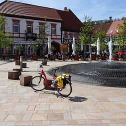 Bicycle at the market square Bad Bergzabern