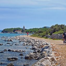 Radfahrer auf Losinj