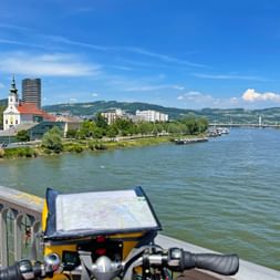 View of a city on the Danube