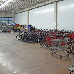 Warehouse with our Eurobike rental bikes