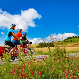Radfahrer in der wunderschönen Toskana