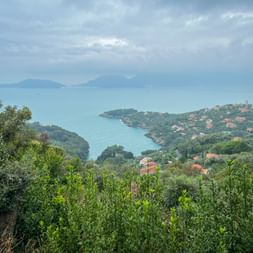 Ausblick auf die Küste in La Spezia
