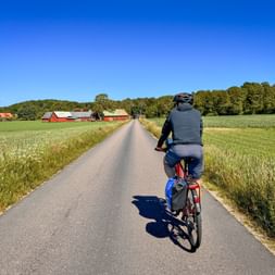 Radfahrer bei Vesslunda