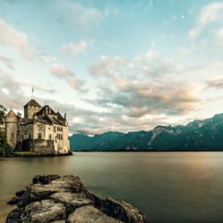 Schloss Chillon vor dem Genfersee