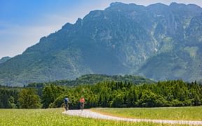 Cyclists in Wals near Salzburg