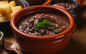 The traditional bean stew Feijoada