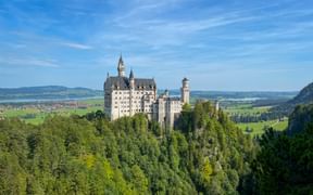 Ausblick von Marienbrücke auf Schloss Neuschwanstein