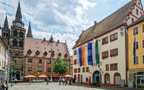 Der Martin-Luther-Platz in Ansbach