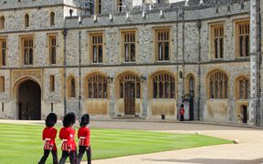 Soldiers in front of Windsor Castle