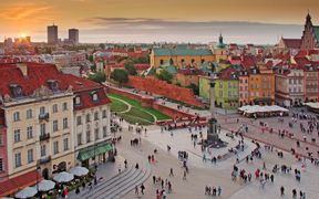 View of the old town centre of Warsaw
