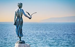‘The girl with the seagull’ - statue in Opatija