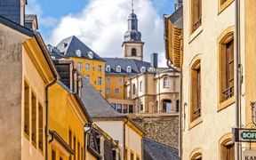 The old town of Luxembourg with a view of St. Michael's Church
