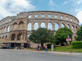 Beautiful view of amphitheatre in Pula