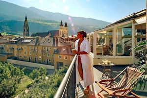 Balcony from Hotel Krone in Brixen
