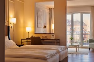 Hotel am Delft Doppelzimmer Stadtblick