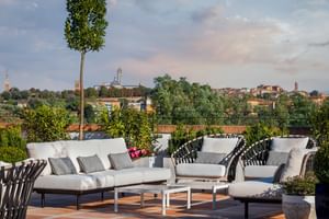 Terrasse Ausblick auf Siena