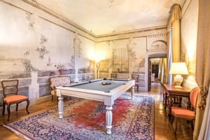 Billiard room at Hotel Palazzo Squarcialupi