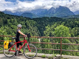 Cyclist in the Friuli