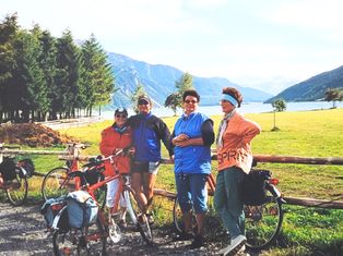 Eurobike-Gäste auf der Zehn Seen-Rundfahrt in den 90er Jahren