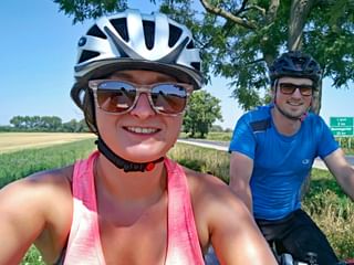 Selfie of cyclists