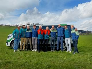 Eurofun employees at the station in Bolzano